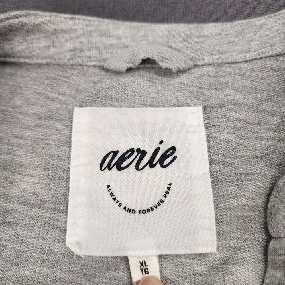 Aerie Adaptive Cardigan Magnetic Snaps Oversized XL Grey Heather Cozy Knit Top - Picture 5 of 14